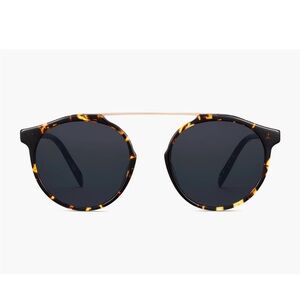 Warby Parker Cooper Sunglasses in Black Oak Tortoise with Polished Gold